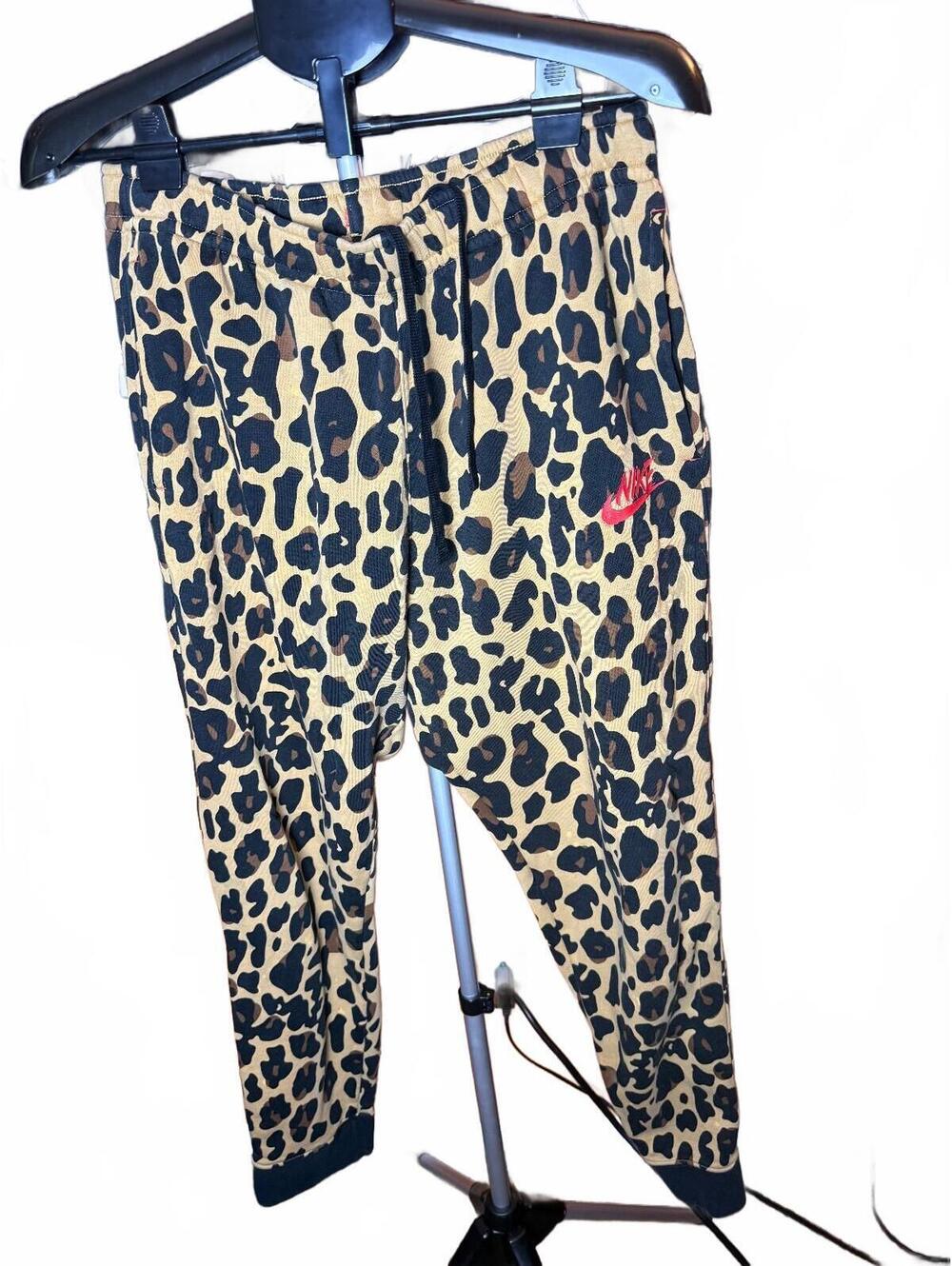 Rare Nike Leopard Print Jogger Pants all over joggers sweatpants baggy sz L